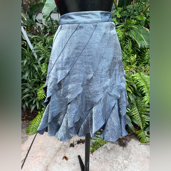 Samuel Dong Dresses & Skirts - NWOT Samuel Dong TIERED skirt Grey Metallic Size Medium